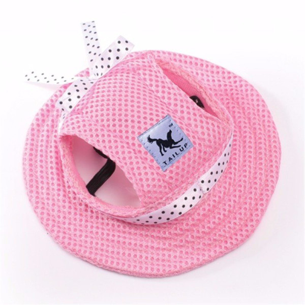 Tailup Ear Hole Summer Baseball Cap Sun Hat / Princess & handsome Beach Hat For Small Pet Dogs Summer Cool Dog Pet Puppy Dog Hat