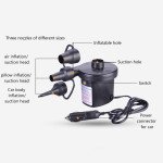 Portable Household Car 110/220V AC Electric Air Pump Inflator Inflatable Suction
