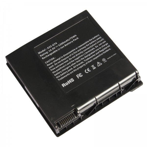 A42-G74 New Replacement Laptop Battery for Asus G74SX G74S G74  14.4V 5200mAh 75Wh