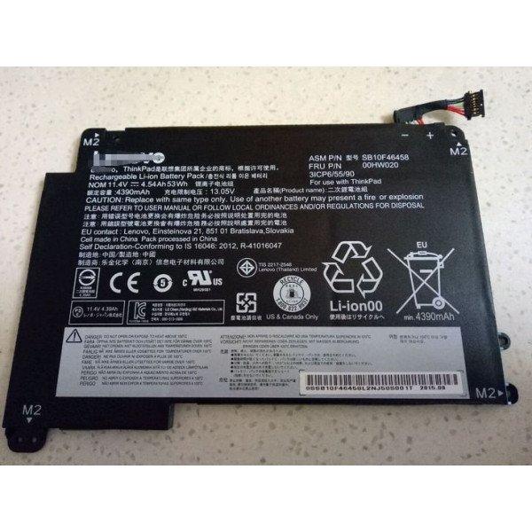 00HW020 00HW021Replacement Battery for Lenovo ThinkPad S3 Yoga 14  4540mAh 53Wh